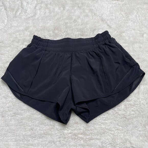 Lululemon Women's Black Hotty Hot Mini Shorts Size 4 - Picture 4 of 8